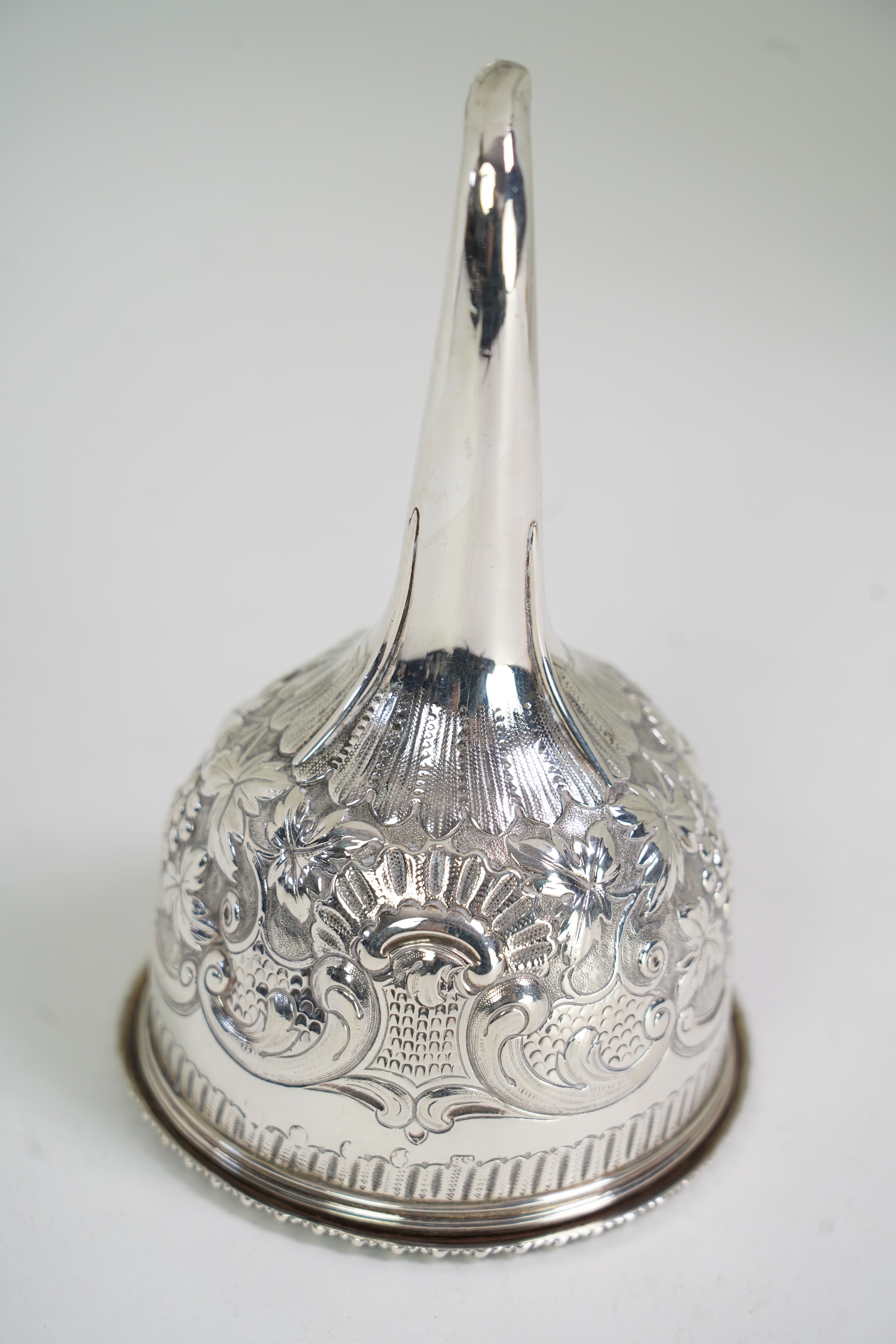 A George IV Irish silver wine funnel, by Stephen Bergin